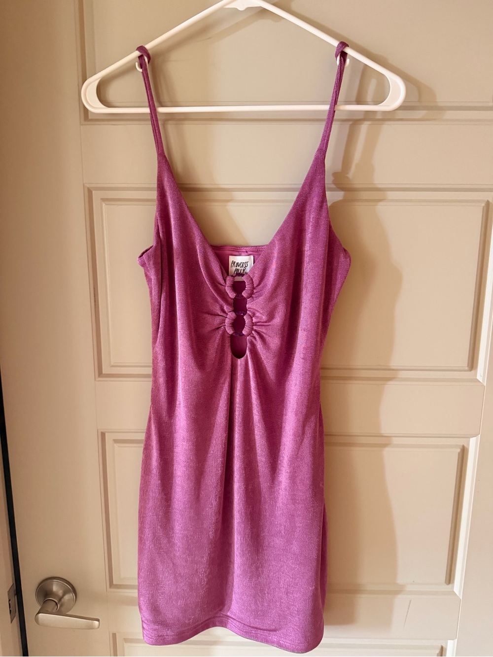 Princess Polly Dusty Purple Ring-Detail Slip Dress